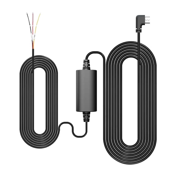 BOTSLAB 9ft Type-C Port Hard Wire Kit with Fuse Tap for G300HPlus&G980H Series Dashcam, Converts 12V-30V to 5V/2.4A Low Voltage Protection,