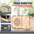 thumbnail image 5 of NautyDaddy DIY Wooden FM Radio Kit, Beginner Level STEM Toy for Kids & Teens, Retro Science Educational Craft, No Soldering, 5 of 6