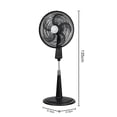thumbnail image 2 of Ventilador Atvio Home De Pedestal 18 Pulgadas 3 en 1 Aspas y Parrilla de Plástico 135cm de Altura Máxima, 2 of 4