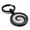 Black, variant on Stainless Steel Koru (Spiral) Maori Symbol Round Medallion Keychain Circle Ring