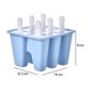 thumbnail image 3 of Moldes Para Paletas Bandeja de moldes de paletas de hielo de bricolaje para el hogar para hacer helados de silicona (azul de 6 celdas) Likrtyny Libre de BPA, 3 of 8