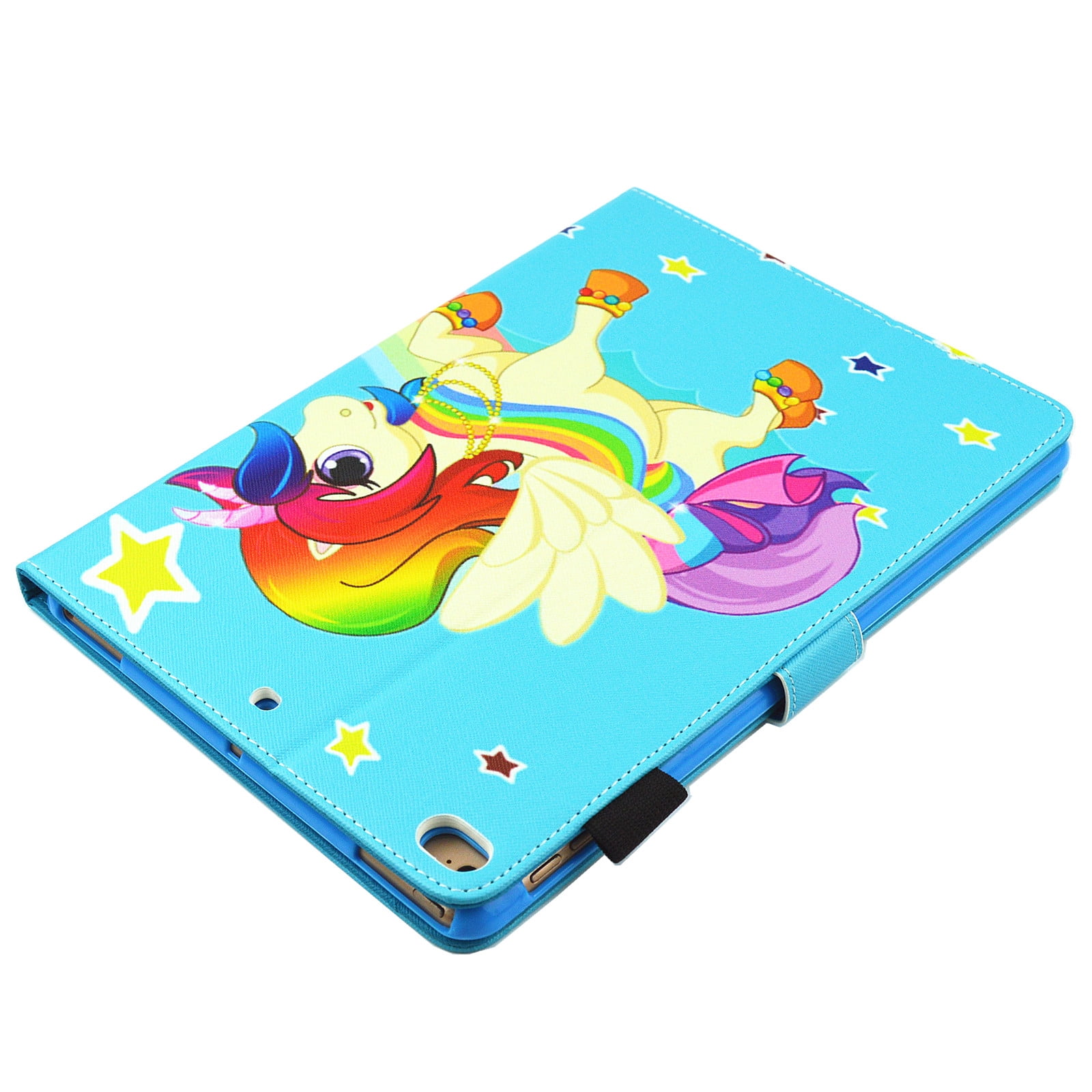 iPad Pro 10.5 Inch Case, Allytech PU Leather Slim Fit Kickstand Folio Flip Protective Auto Sleep Wake Smart Cover w/ Cards & Pencil Holder Shockproof Wallet Case for Apple iPad Pro 10.5",Unicorn Star