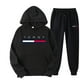 thumbnail image 5 of Conjunto de ropa deportiva para hombre y mujer, sudadera con capucha y pantalones con cordón, ropa deportiva de otoño, 2 piezas, 5 of 5