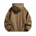 thumbnail image 3 of LYSMORA 2026 Men's Adjustable Drawstring Hooded Windbreaker Jacket, Hidden Zip Snap Closure Elastic Cuff Loose Fit Lightweight Outdoor Casual Outerwear, 3 of 4