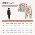 thumbnail image 6 of Bingfone Womens Pajama Sets Vintage Wood Background With Floral Print,Long Sleeve Loungewear Pajamas Set-Small, 6 of 9
