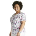 thumbnail image 7 of Tooniforms Scrubs Top For Women Rounded Print V-Neck TF786, 7 of 7