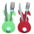 thumbnail image 5 of TERGAYEE Easter Bunny Cutlery Bag,Easter Bunny Utensil Cutlery Holders Pouch Bags,Utensil Sleeve for Knife Forks Easter Table Decoration Wedding Birthday Party, 5 of 5