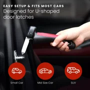 HOM Car Door Handle for Elderly - Multifunction Car Door Grabbers for Seniors with Window Breaker, Seatbelt Cutter & Built-in Flashlight (2-pack)