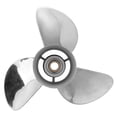 thumbnail image 3 of 3 Blade Prop Propeller, Polished  3 Blades Stainless Steel 15Pcs Spline Teeth Propeller Replacement 13 3/4X17  For 150-250Hp Engine For Old Propellers, 3 of 8