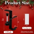 thumbnail image 2 of Adjustable, No-Drill Mantel Stocking Hanger - 2-in-1 Garland & Christmas Stocking, 4 Pcs, Black Metal, 2 of 7