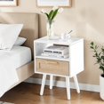 thumbnail image 2 of Tcbosik 15.7 Inch Modern Night Stand with Storage, Small Side Table with Shelf and Drawer, Accent End Table for Living Room, Bedroom, Easy Assembly, White, 2 of 8