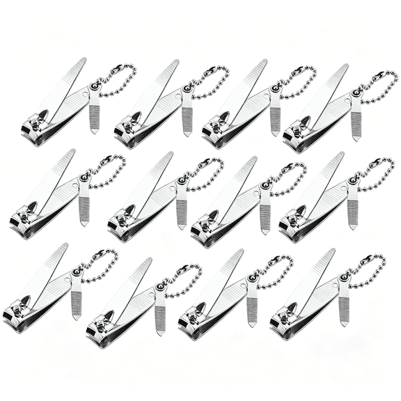 EXLEAF 12 Pcs Nail Clippers for Fingernails-Swing Out Nail Cleaner/File-Best Sharp Stainless Steel Clipper-Wide Easy Press Lever