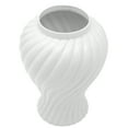 thumbnail image 5 of 24" White Swirling Ridges Temple Jar, 5 of 7