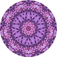 thumbnail image 1 of Ahgly Company Machine Washable Indoor Round Transitional Dark Magenta Purple Area Rugs, 5' Round, 1 of 7