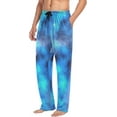 thumbnail image 5 of FREEAMG Men's Pajama Pants with Pockets Sleepwear Lounge Pants Stretch Casual Galaxy Blue Space 28, 5 of 7