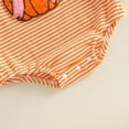 thumbnail image 6 of Ulanda Baby Halloween Outfit Newborn Girl Pumpkin Bow Bubble Romper Sweatshirt Infant Bodysuit Cute Fall Winter Clothes (Orange, 3-6 Months), 6 of 7