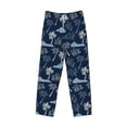 thumbnail image 6 of Uemuo Hawaii Palms Pattern Men's Wide Leg Palazzo Lounge Pants with Pockets Light Weight Loose Comfy Casual Pajama Pants-X-Large, 6 of 9