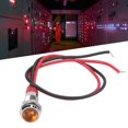thumbnail image 4 of 6mm Indicator Light, LED Metal Indicator Stainless Steel With Wire For Warning Indication For Car Truck Ship Speedometer Odometer Tachometer Light Yellow, 4 of 8