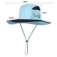 thumbnail image 3 of iHPH7 Hiking Cap Mens Bucket Hats for Sun Protection Packable Bucket Hats for Women Bucket Hat with Strings Hiking Hat, Blue One Size, 3 of 6