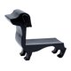 thumbnail image 4 of Soporte de botellas de botella de vino Dachshund para amantes de los perros Organizador de soporte de vino resistente para la decoración de escritorio negro, 4 of 8