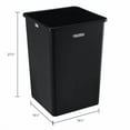 thumbnail image 5 of Global Industrial Square Plastic Garbage Can, Black, 35 Gallon, 5 of 5