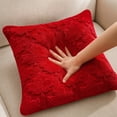 thumbnail image 4 of SLYNSHome Fall Throw Pillow with Insert,Red Embossed Maple Leaf 45x45 cm Soft Plush Cushion, Autumn Decorative Pillow for Sofa Couch Living Room Thanksgiving Home Decor, 4 of 7
