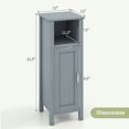thumbnail image 3 of Resenkos Bathroom Storage Organizer with 2-Tier Cabinet-Gray, Bathroom Cabinets for Entryway Storage, Home Office Furniture, 3 of 7