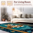 thumbnail image 2 of ODIKA 4'x6' Machine Washable Non-Slip Area Rug, Vibrant Animal Aesthetic High Traffic Rug, Blue, 30199, 2 of 7