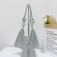 thumbnail image 1 of Bolso bandolera TUNC para mujer plateado con Strass, 1 of 3