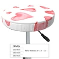 thumbnail image 4 of Xecao's Pink Hearts Print Stool Covers offer stylish, washable protection for PU round bar stools, perfect for home or commercial use., 4 of 7