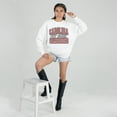 thumbnail image 3 of Women's Gameday Couture White South Carolina Gamecocks Oversized Faded Formation Premium Fleece Sweatshirt, 3 of 5