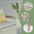 thumbnail image 6 of Grand Patio Outdoor Storage Bench Deck Box, All-Weather Wicker with Waterproof Bag, Steel Frame, Front Porch Seating, 46.75"D x 34.25"W x 22.5"H, 6 of 9
