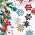thumbnail image 4 of THONZER 24PCS Black Plastic Christmas Glitter Snowflake Ornaments Christmas Tree Decorations, 4 of 8