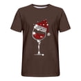thumbnail image 3 of Blouses for Men Plus Size under $5 Short Sleeve Round-Neck Print Sports Fitness Casual Shirts Brown XXXXL, 3 of 3