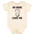 thumbnail image 3 of Inktastic My Meme Loves Me Girls Girls Baby Bodysuit, 3 of 5