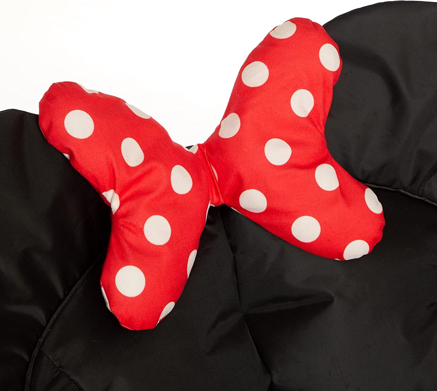 Disney Minnie Mouse Red and Black Nylon Round Bean Bag Chair for Kids
