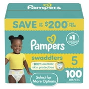 Pampers Swaddlers Baby Diapers Size 5, 100 Count (Select for More Options)
