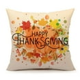 thumbnail image 4 of SUFAM Set of 4 Pillow Cases Autumn Fall Thanksgiving Pumpkin Halloween Maple Leaf 7 Happy Leaves Throw Pillowcase Cover Cushion Case Home Decor 20x20 inch, 4 of 5