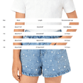 thumbnail image 3 of Otqutp Girls Jean Shorts Pearl Cute Straight Leg Denim Shorts Baggy High Waist Plus Size Jeans Casual Y2k Jeans Trendy Bottoms, 3 of 8