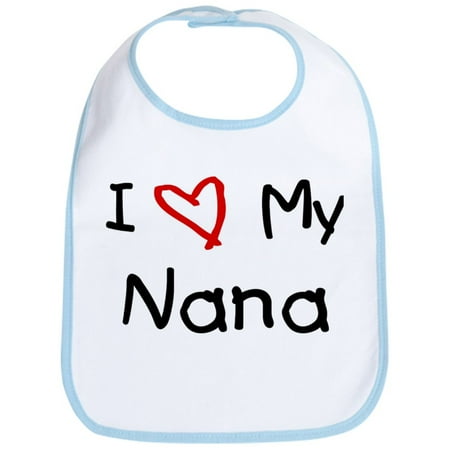 

CafePress - I Love My Nana Bib - Cute Cotton Cloth Baby Bib Toddler Bib