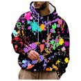 XIANPG Men's Hooded Sweatshir Casual Graphics Tees 3D Tie Dye Top