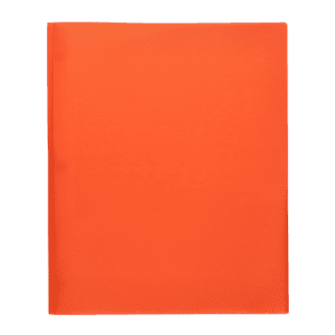 Pen+Gear 3-Prong 2-Pocket Poly Folder, Orange