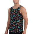 thumbnail image 2 of KLL Multicolored Butterflies Print Men's Muscle Gym Workout Stringer Tank Tops Bodybuilding Fitness T-Shirts Tank Tops Men-X-Large, 2 of 7