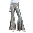 thumbnail image 2 of Sequins Flares Pants Glitter High Waist Bells Bottom Trousers Party Clubwear, 2 of 8