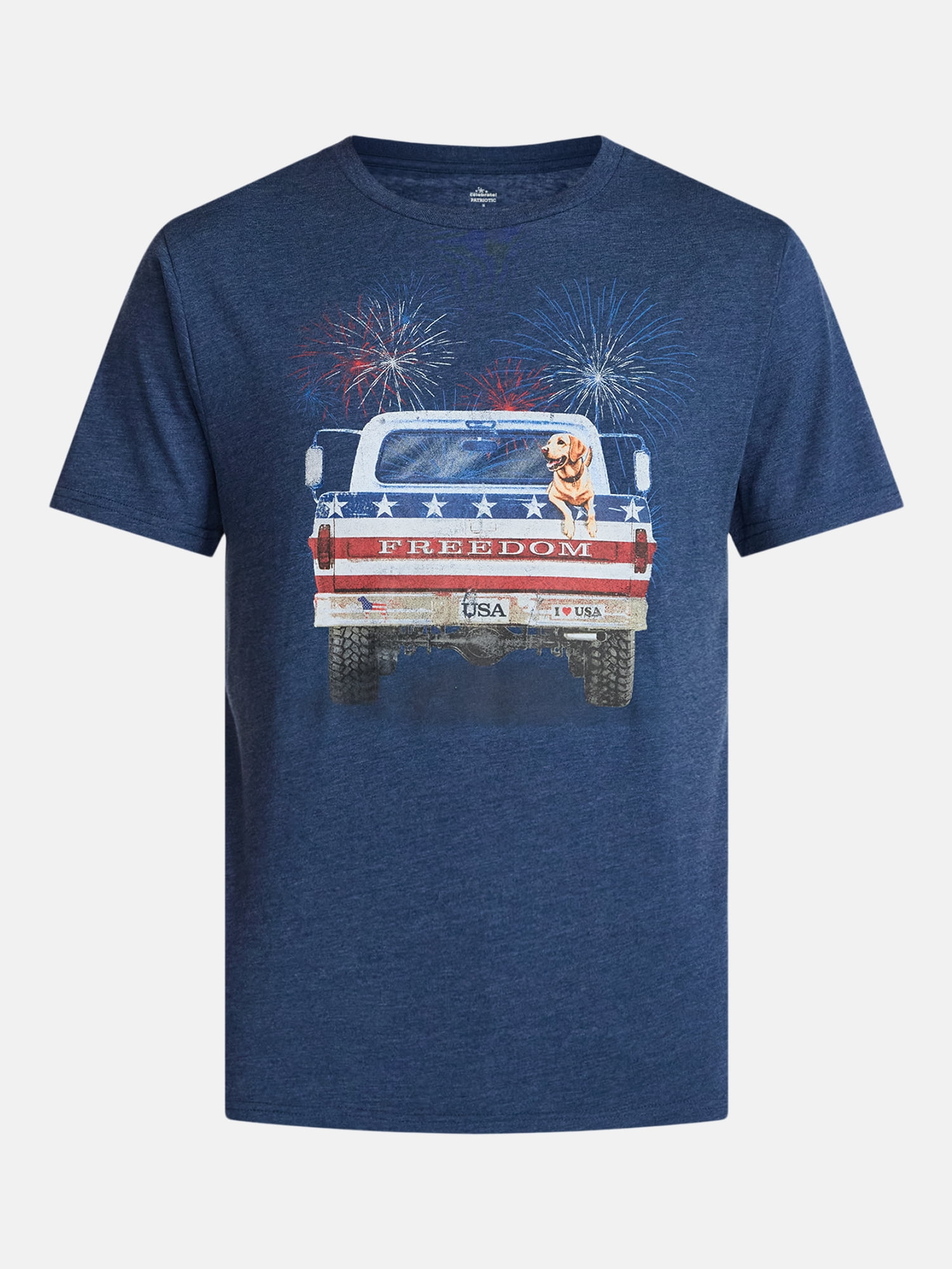 Americana Men's and Big Men's Tailgate Wags Graphic Tee Shirt from Way to Celebrate, Sizes XS-3XLT