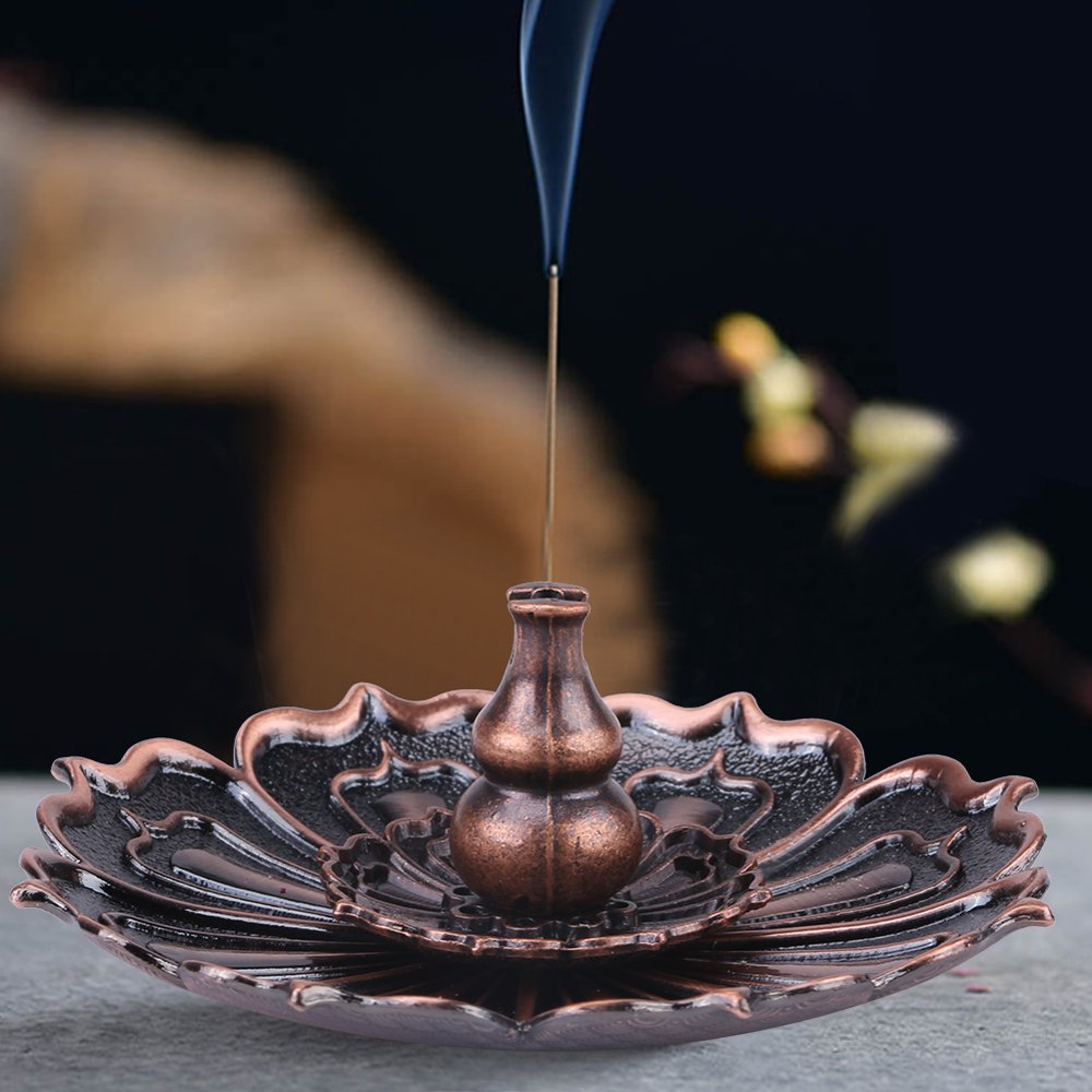 OTVIAP Lotus Flower Shaped Incense Burner Holder for Incense Sticks