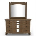 thumbnail image 5 of FOA Racha 6pc Natural Wood Bed Set - King+2 Nightstands+Chest+Dresser+Mirror, 5 of 26