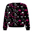 thumbnail image 4 of AMERTEER Chandails en Molleton de la Saint-Valentin pour Femmes Manches Longues Col Rond Pull, 4 of 5
