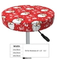 thumbnail image 3 of Salouo Merry Christmas Santa Claus A Pattern Bar Stool Cushion Cover, Round Crease-Resistant Stretchy Dustproof Stool Seat Slipcover for Bar Round Chair-14 inch, 3 of 6