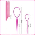 thumbnail image 3 of Parting Comb Braiding Comb - Hair Pull Through Tool Set 8 PCS Hair Tail Tools Hair Tools for Styling Topsy Tail Hair Tool Hair Styling Tools Hair Loop Styling Tool Hair Accessories for Women, 3 of 5